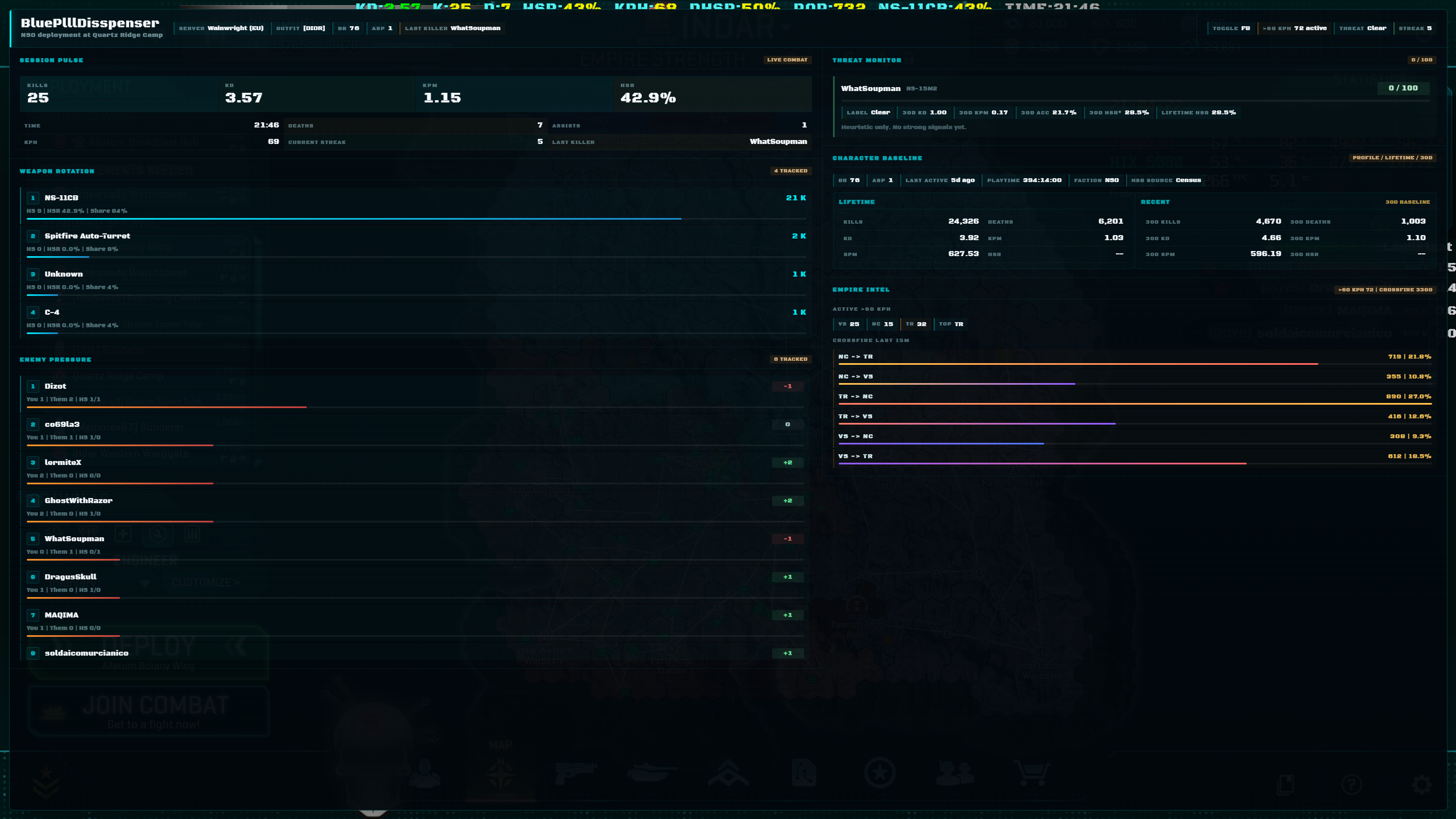 Extended overlay screenshot